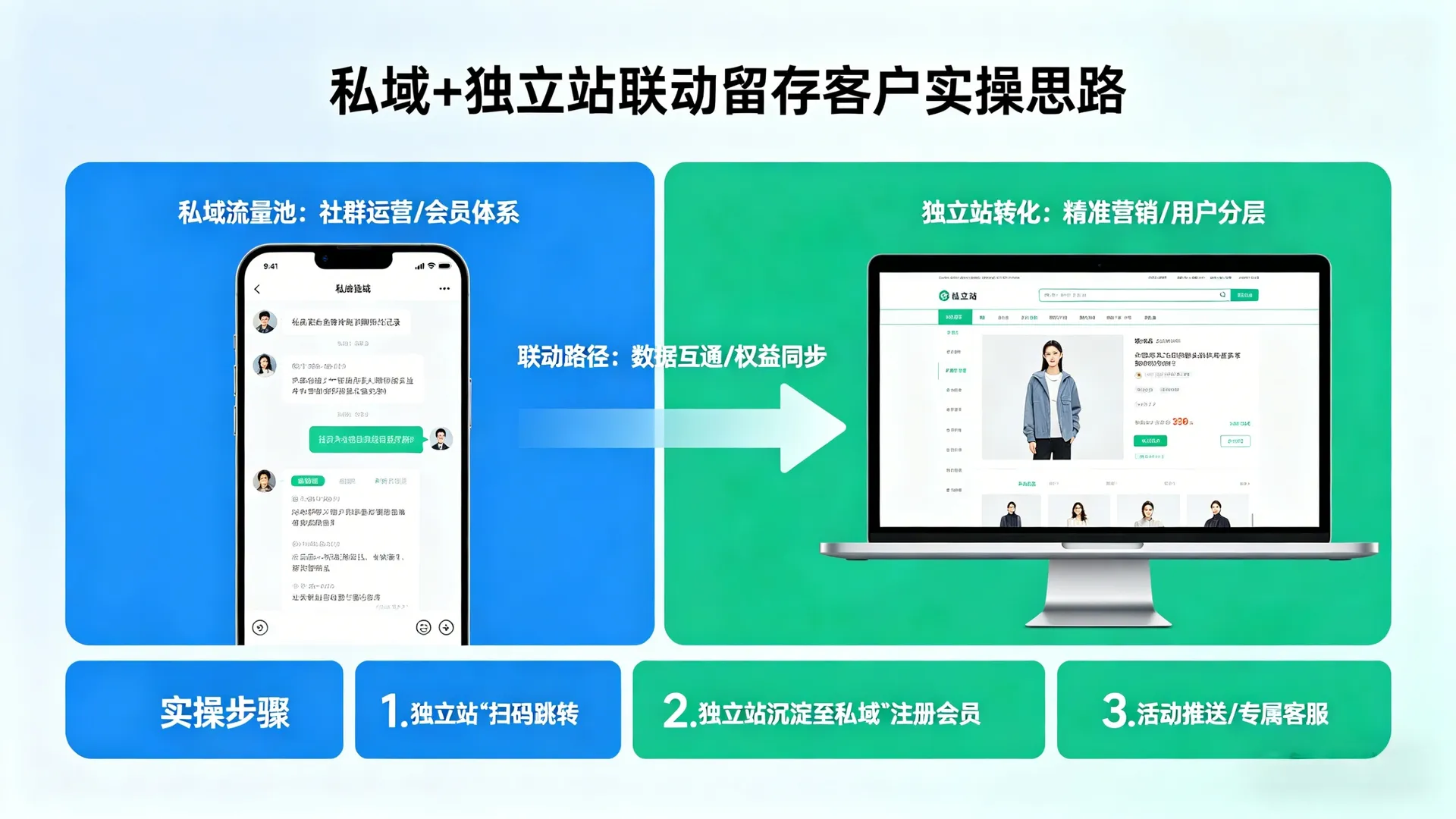 私域 + 独立站联动留存客户实操思路