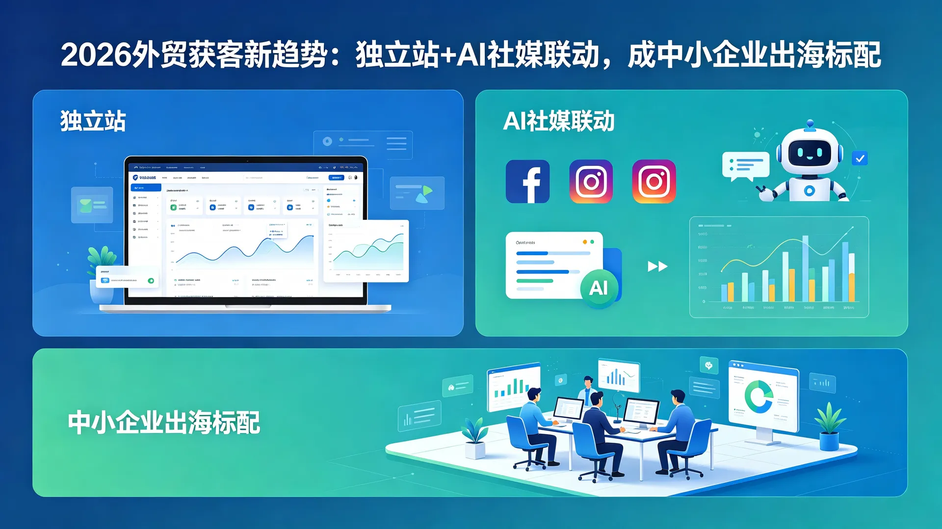 2026外贸获客新趋势：独立站+AI社媒联动，成中小企业出海标配